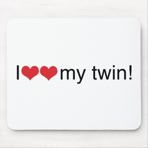 I Heart My Twin Mouse Mat