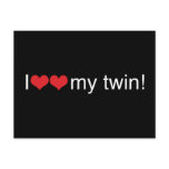 I Heart My Twin Postcards