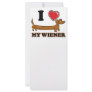 I-HEART-MY-WEINER RACK CARDS