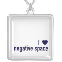 I Heart Negative Space Necklace