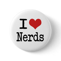 I heart Nerds Pinback Buttons