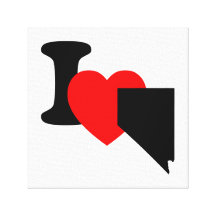 I Heart Nevada Stretched Canvas Print