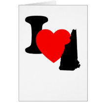I Heart New Hampshire Greeting Cards