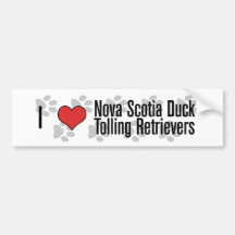 I (heart) Nova Scotia Duck Tolling Retrievers Bumper Stickers
