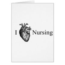 I Heart Nursing Greeting Card