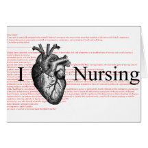 I Heart Nursing Greeting Cards