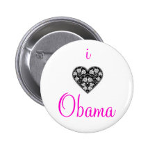 I "HEART" OBAMA! PINS