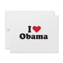 I Heart Obama T-shirt Personalized Invites
