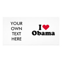 I Heart Obama T-shirt Personalized Photo Card