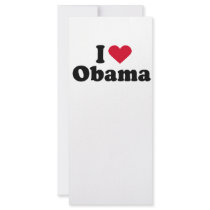 I Heart Obama T-shirt Rack Card Design
