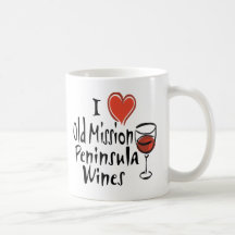 I Heart Old Mission Peninsula Wines Coffee Mugs