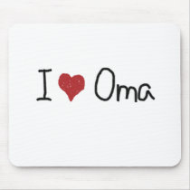 I heart Oma Mouse Pad