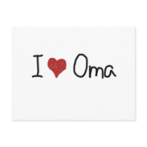 I heart Oma Postcards