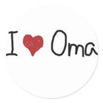 I heart Oma Sticker