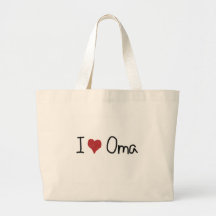 I heart Oma Tote Bags