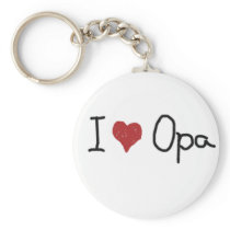 I Heart Opa Keychain