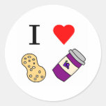 I heart Peanut Butter and Jelly Stickers