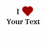 I Heart (personalize) t-shirt