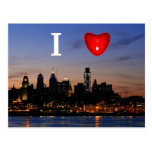 I Heart Philly at Twilight Postcard