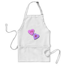 I Heart Pi Candy Hearts Apron