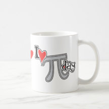 I heart Pi Day Coffee Mug