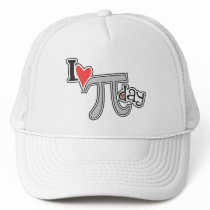 I heart Pi Day Mesh Hats