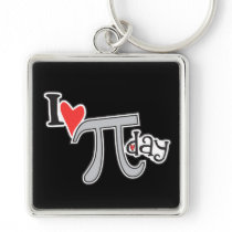 I heart Pi Day Keychains