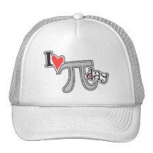 I heart Pi Day Mesh Hats