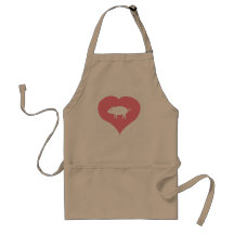 I Heart Pigs Apron