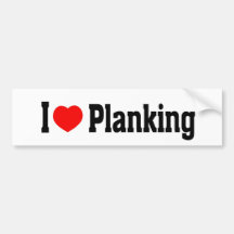 I (Heart) Planking Bumper Stickers