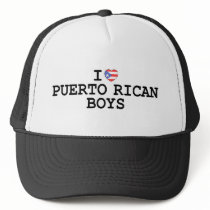 I Heart Puerto Rican Boys Mesh Hats