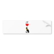I Heart Pussy_Cat, Egyptian Hieroglyphics Bumper Stickers