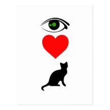 I Heart Pussy_Cat Post Cards