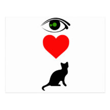 I Heart Pussy_Cat Postcards
