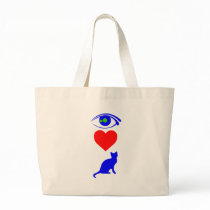 I Heart Pussy_Cat Tote Bags