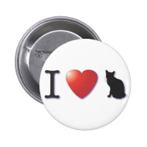 I Heart Pussycats! Buttons