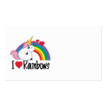 I Heart Rainbows Business Card Template