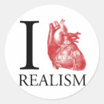 I Heart Realism Round Stickers