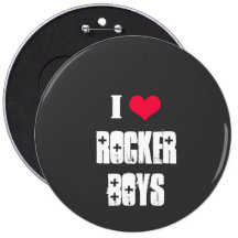I heart  Rocker Boys Pins