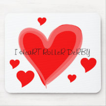 I Heart Roller Derby Mouse Pad