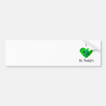 I heart Saint paddy's Bumper Sticker