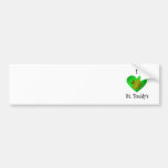 I heart Saint paddy's in gold and green Bumper Sticker