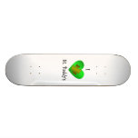 I heart Saint paddy's in gold and green Skateboards