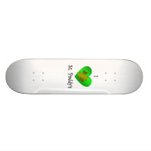 I heart Saint paddy's in gold and green Skateboards