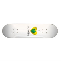 I heart Saint paddy's in green and gold Skate Board Deck