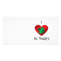 I heart Saint paddy's Photo Card