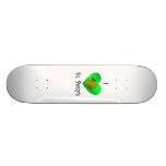 I heart Saint patty's in gold and green Skateboard Decks