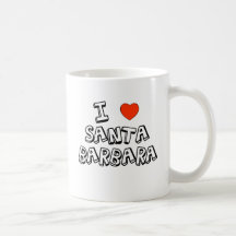 I Heart Santa Barbara Coffee Mugs