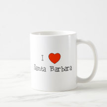 I Heart Santa Barbara Mugs
