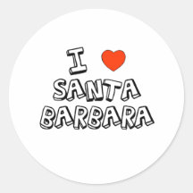 I Heart Santa Barbara Stickers